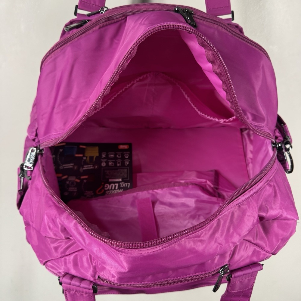 Lug PROPELLER Travel Duffel Bag Orchid Pink Nylon Weekender Carry All On - Picture 12 of 13